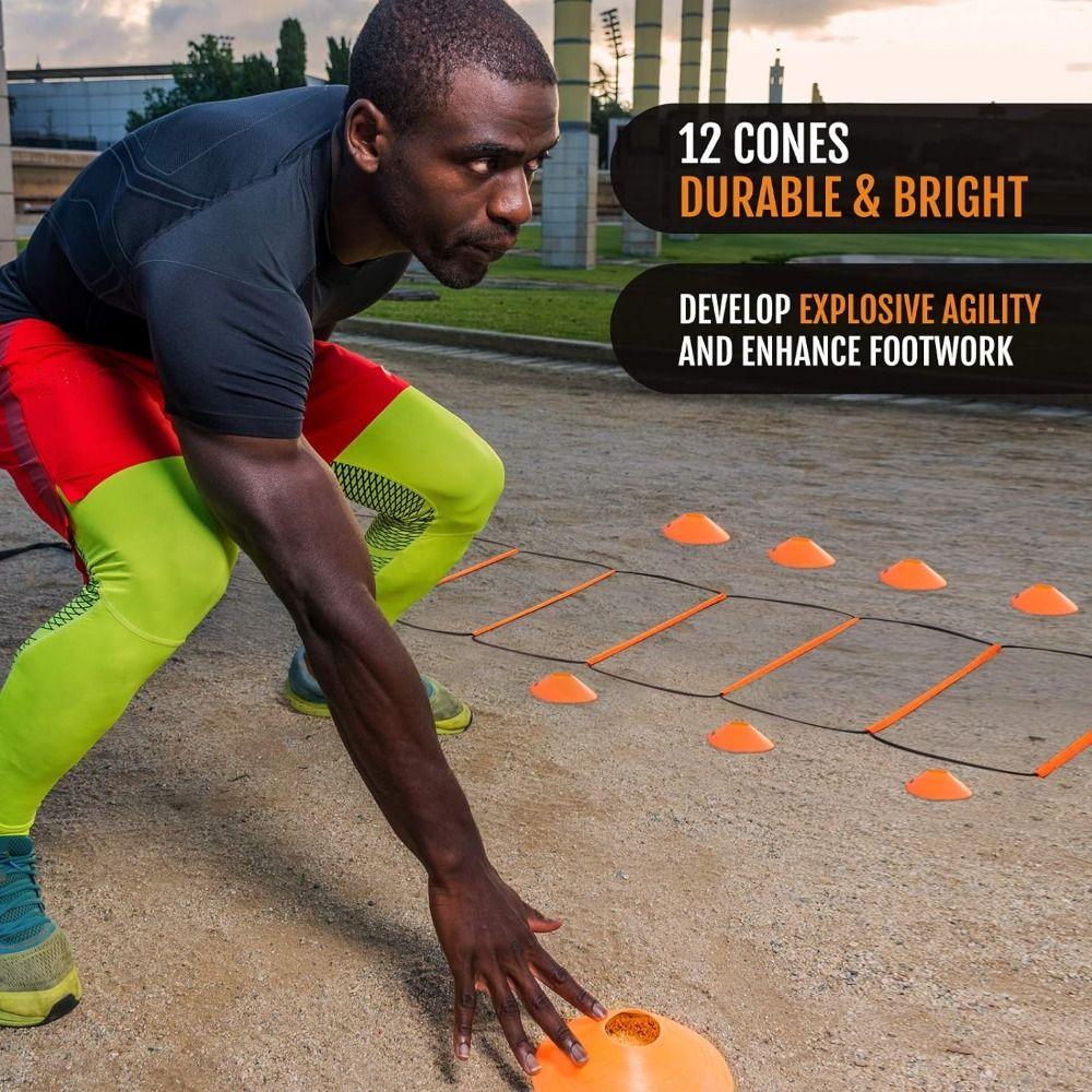 Instant Set-up Soccer Speed Ladder Orange Footwork Training Jump Ladder Agile Ladder  Adults