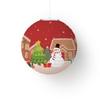 Santa Xmas Paper Ball DIY Hanging Lantern New Christmas Paper Lanterns  Happy New Yea