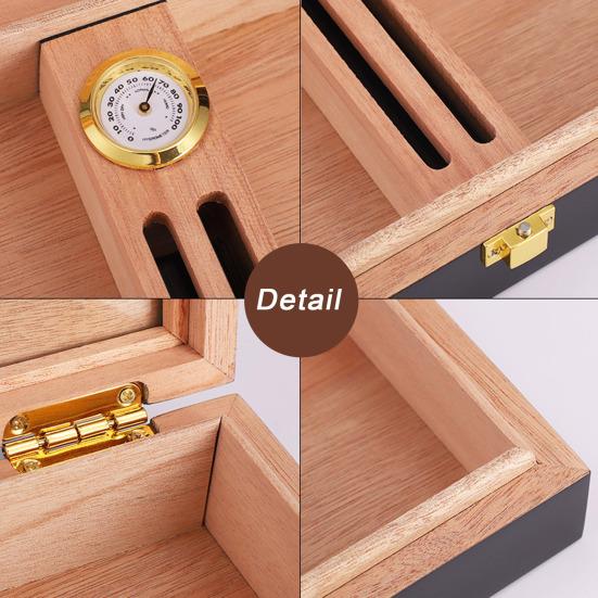 Портативный ящик для хьюмидора с прозрачным верхом, большой вместимостью, хорошая герметизация, хранение хьюмидора