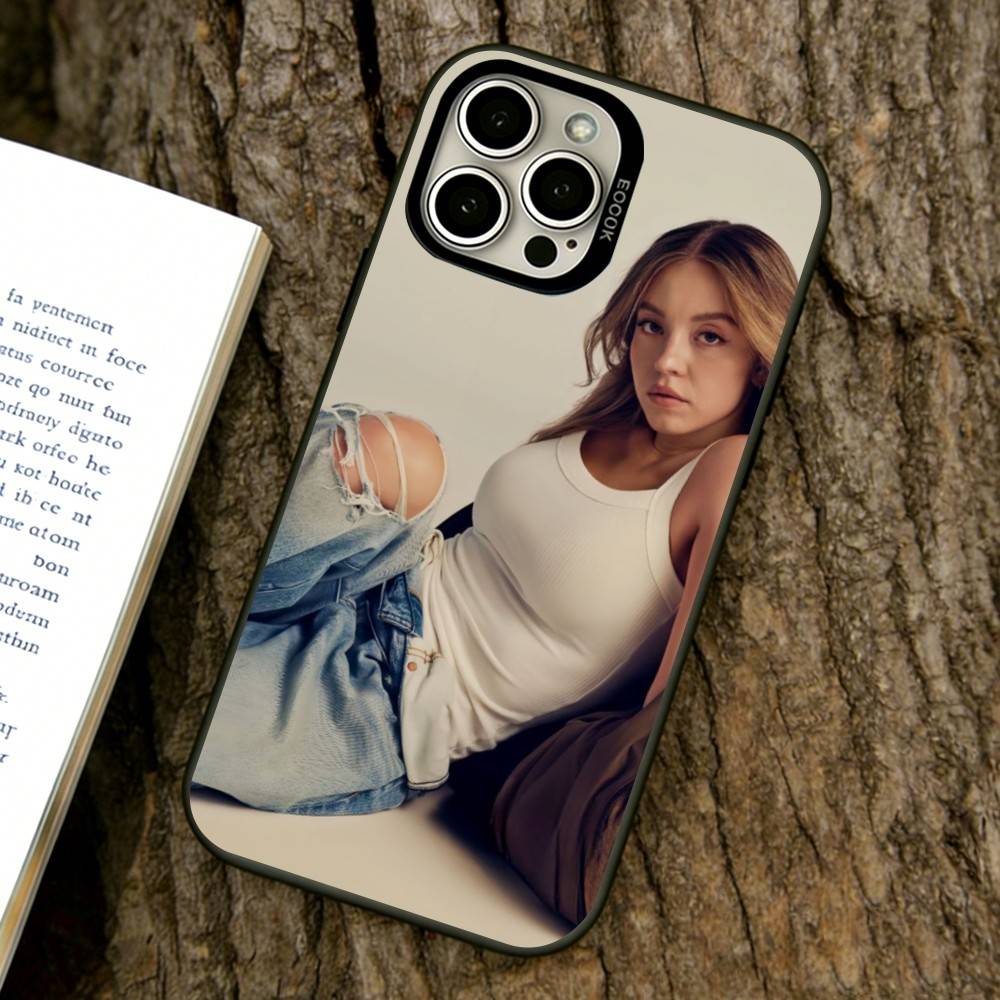 Чехол для телефона Sydney Sweeney для iPhone 17,16,15,14,13,12,11 Plus,Pro Max,XS, Цветной Серебряный Чехол для телефона Funda Cover