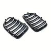 Car Gloss Black Front Bumper Grille For E84 X1 18i 20i 25i 28i 2009-2015 Sport Grill Double Slat Line Grilles Kindey Grills