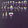 100pcs/lot Kinds of Shapes Crystal Nail Diamond Stone Strass AB Glass Rhinestones for 3D Nails Art Decorations Square Eye Shape