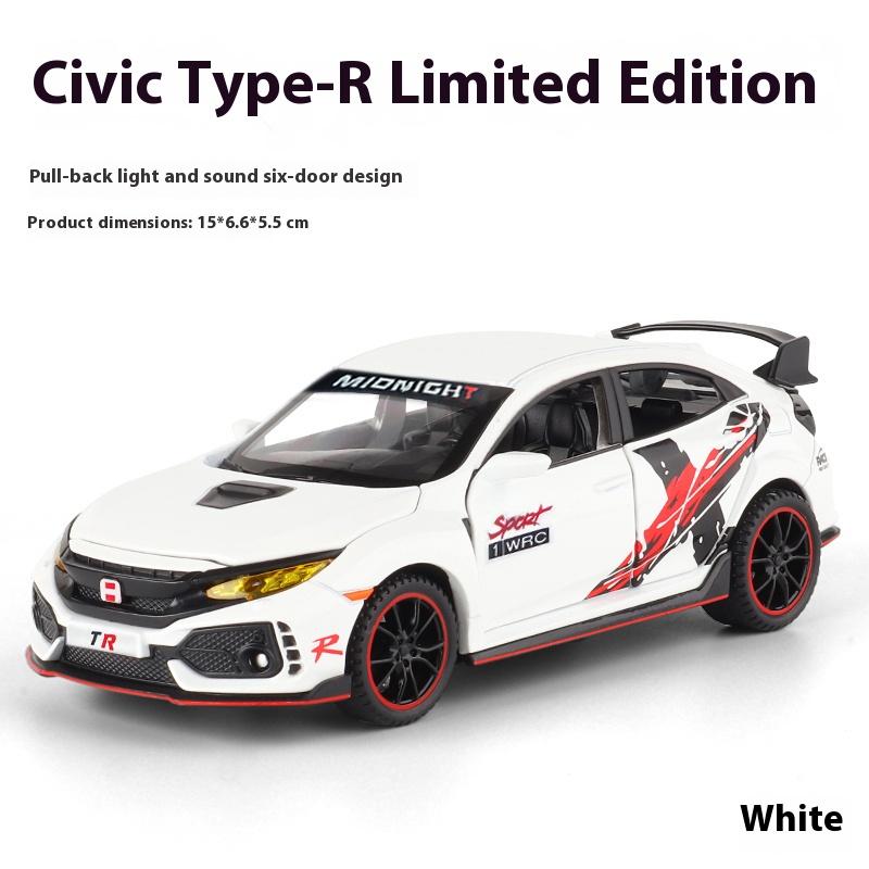 1/32 Honda Civic Type-R Alloy Model, Exquisite Desktop Ornament, The Best Collectible for Car Model Enthusiasts, Halloween Gift