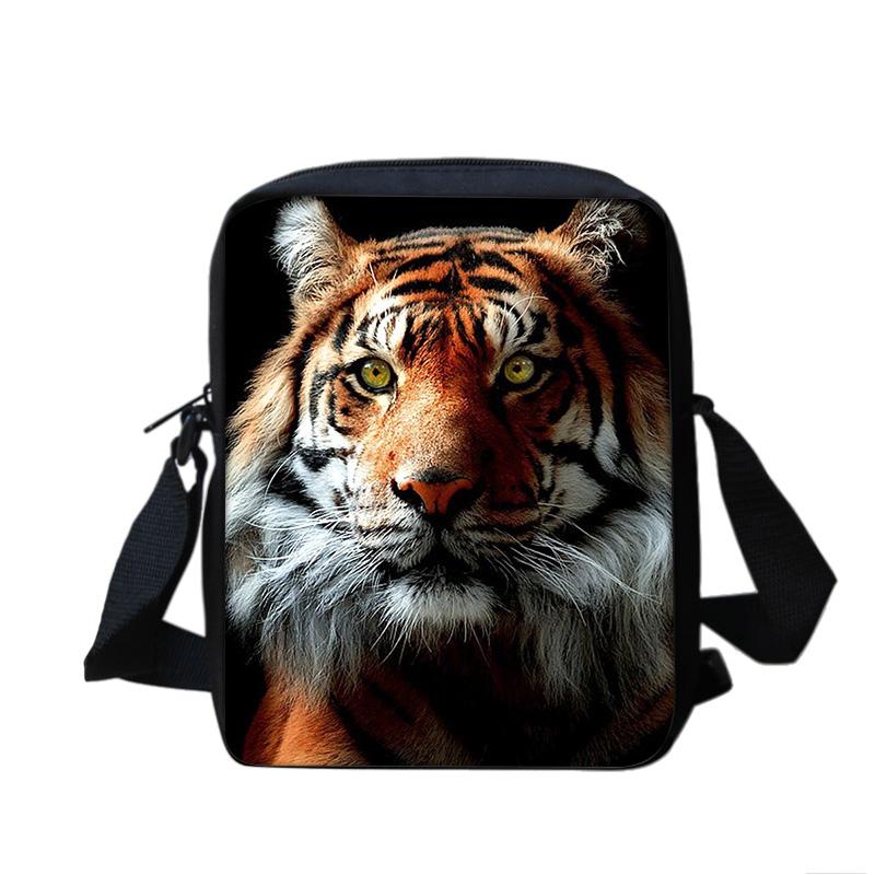 Новая сумка через плечо от Tiger универсальна, модная и имеет неконфликтный анималистичный принт.. Это школьный подарок на день рождения для мальчиков и девочек