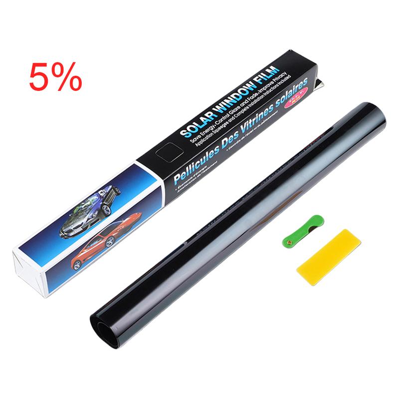 1 Roll Car Window Tint Film 1/5/15/25/35/50 Percent Car UV Protector Foils Glass Summer UV Protector Sticker Films