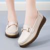 Повседневная обувь для женщин Мокасины на плоской подошве Женские лоферы из натуральной кожи Женские балетки без застежек Туфли для медсестры 2025 Новинка Весна и Осень