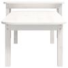  Coffee Table Set, White, 2 Pcs, Solid Pine Wood