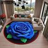 3D Floor Mat Flower Floor Mat Living Room Home Carpet Round Irregular Carpet