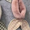 Новый зимний шарф в корейском стиле «гусиная лапка», женский модный меховой теплый шарф-крест из искусственного кроличьего меха, утолщенный