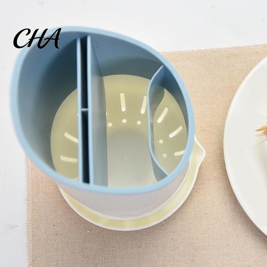 Versatile Kitchen Storage Container Multi-compartment Draining Chopstick Holder, Plastic Utensil Organizer with Drain Practical Organization