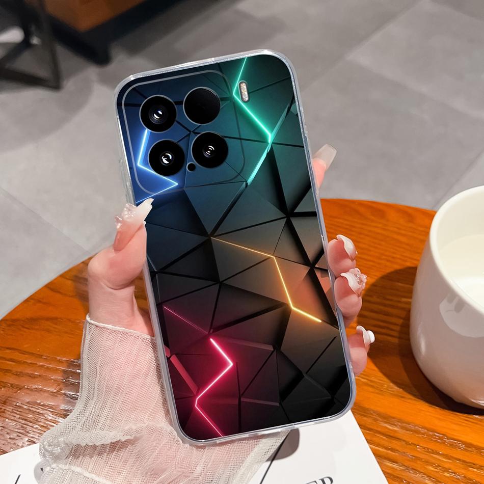 Чехол 'Цветы для отдыха' для Xiaomi 15 Pro, Прозрачные чехлы для телефона, Цветная мягкая задняя крышка для Xiaomi15 15Pro, Силиконовый противоударный корпус