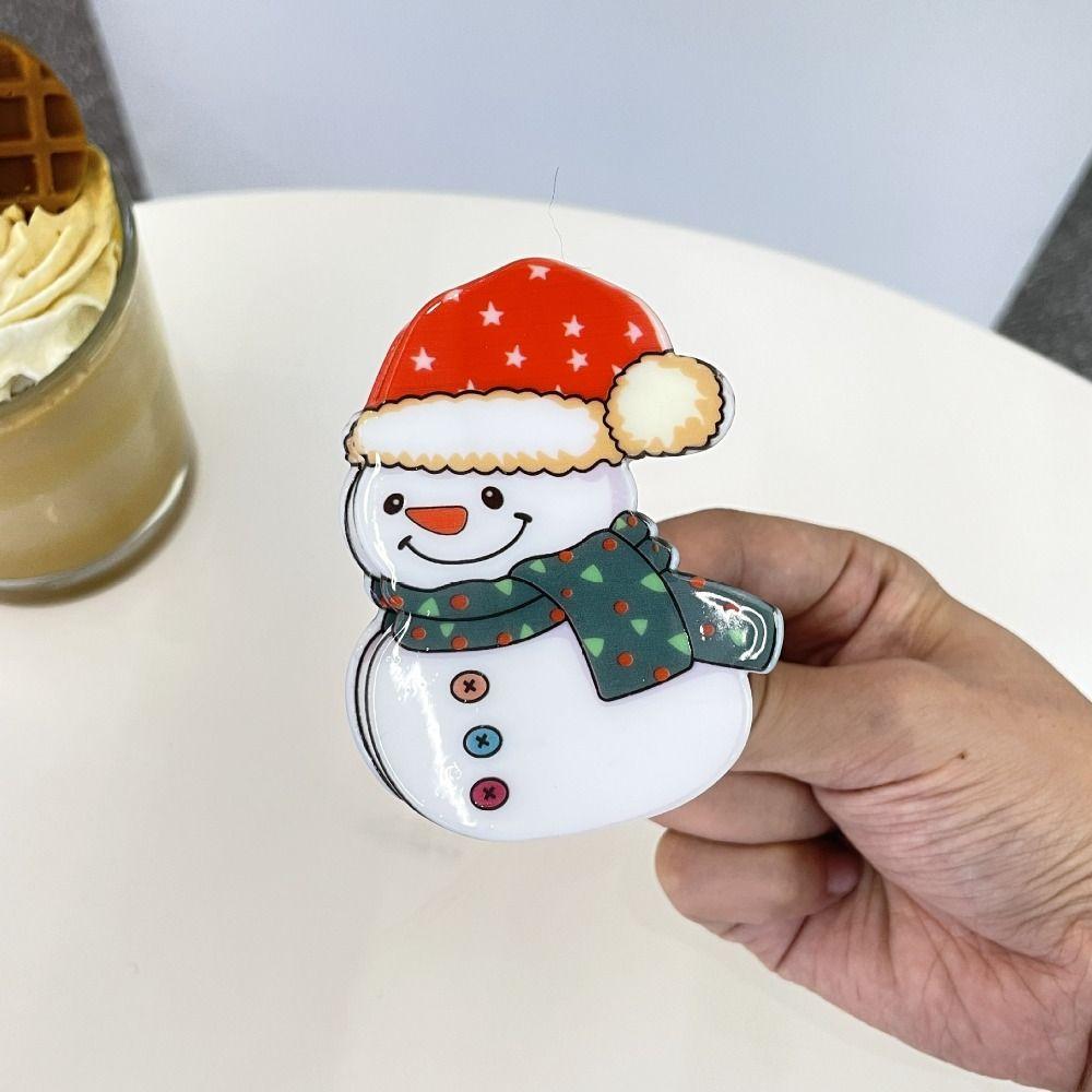 Christmas Snowman Santa Claus Christmas Tree Grab Clip Hair Claw Colourful Hat Small Shark Clip Hair Clip Gift Hair Accessories