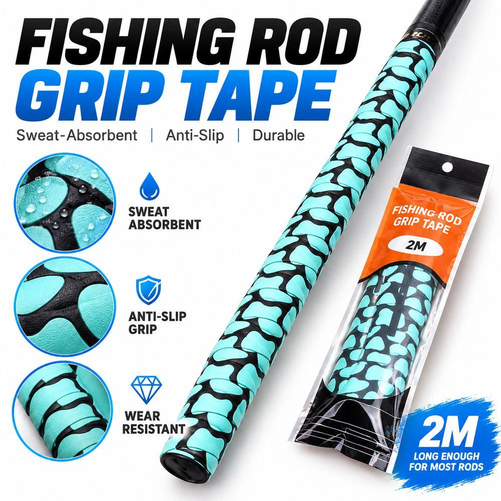 Textured Surface Fishing Rod Grip Tape EVA Badminton Racket Handle Strap Racquet Supplies