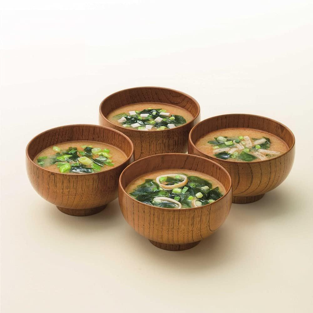 Marukome Ryotei no Aji Instant Miso Soup, Assorted 4 Flavors (Tofu, Fried Tofu, Green Onion, Wakame), Bulk Pack 216 Servings (36 Servings x 6 Bags)