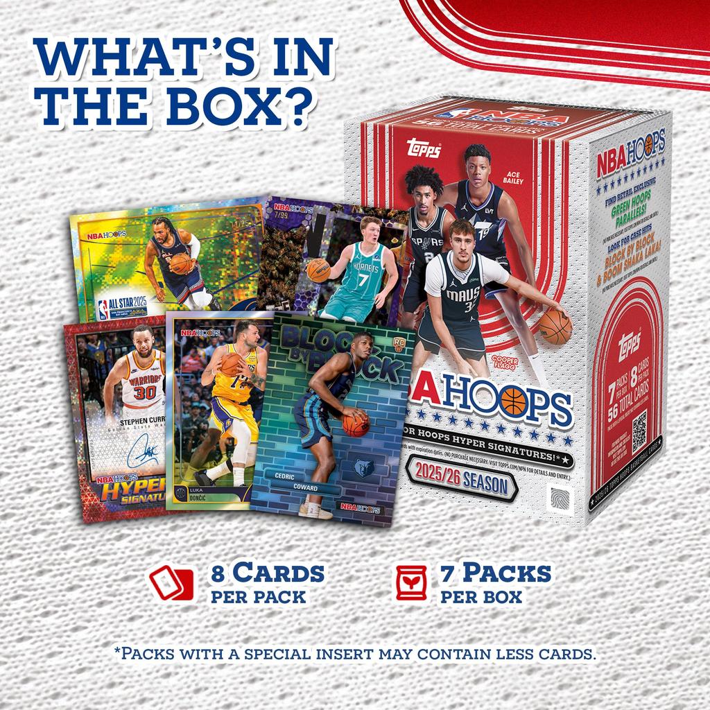 NBA TOPPS HOOPS БАСКЕТБОЛ ЦЕННОСТНАЯ КОРОБКА 2025-26