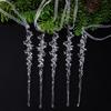 5Pcs Acrylic Icicle Ornaments Realistic Frosted Ice Shape Xmas Tree Winter Party Hanging Decor DIY Craft Pendan