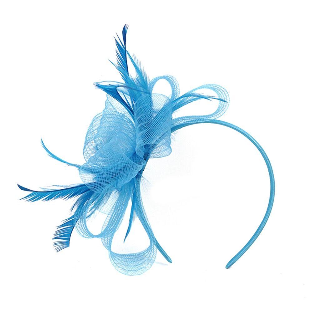 Retro Ladies Headwear Hat Decor Fascinator Headband Hair Clip Women Feather Large Floral