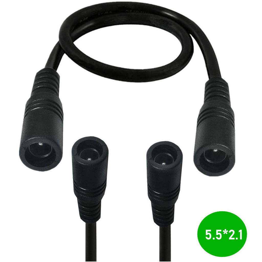 Кабель-удлинитель питания постоянного тока 5,5 мм x 2,1 мм гнездо-гнездо круглый разъем для камеры видеонаблюдения 0,2 м
