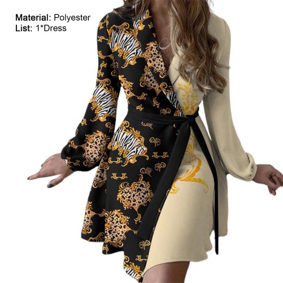 Женские нижние юбки размера плюс, торжественное платье с цветочным принтом в стиле пэчворк, осень-зима, платье-рубашка с отложным воротником и лацканами для офиса