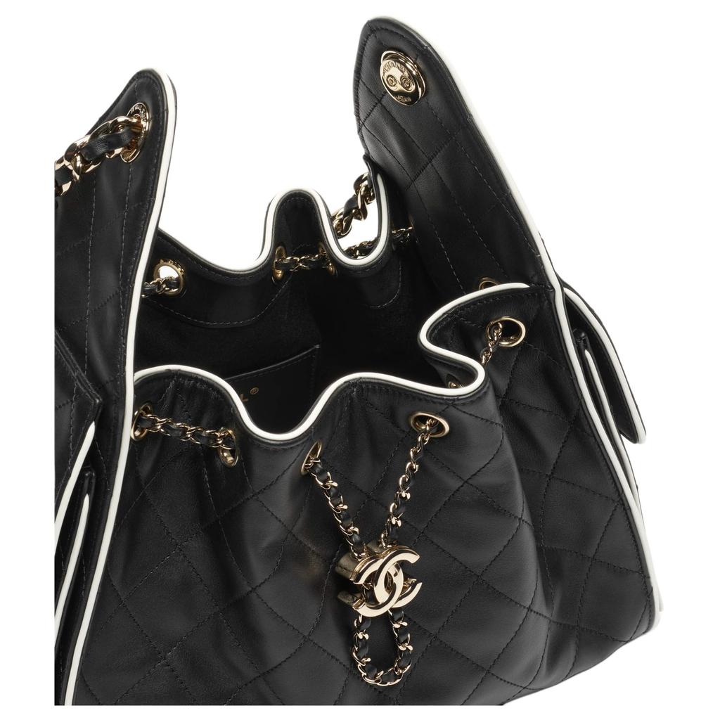 Chanel Женская маленькая черная сумка через плечо из телячьей кожи AS5293-B24123-U9622