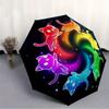 1pc Rainbow Cats Automatic Open/Close, Foldable Compact Umbrella with 8-Rib Shaft, Perfect Gift For Men And Women 146