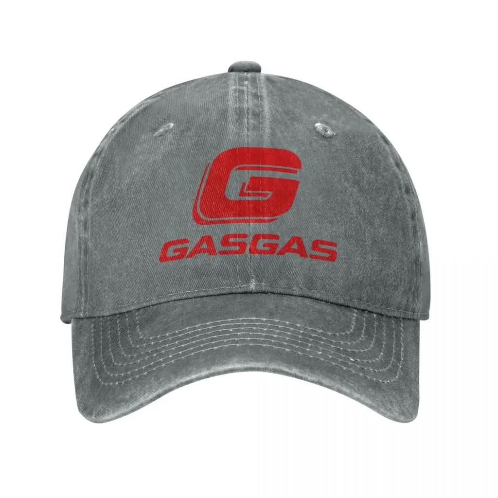 GasGas Мотоцикл Эндуро Мужские Женские Бейсболки Джинсовая Шляпа с Эффектом Поношенности для Горного Велосипеда Наружная Шляпа для Бега Гольфа Регулируемая Посадка Кепка от Солнца