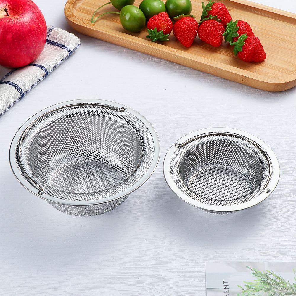 Drainer Stainless Steel Cleaning Mesh Food Hair Stopper Sink Strainer Colander Plug Filter Basket