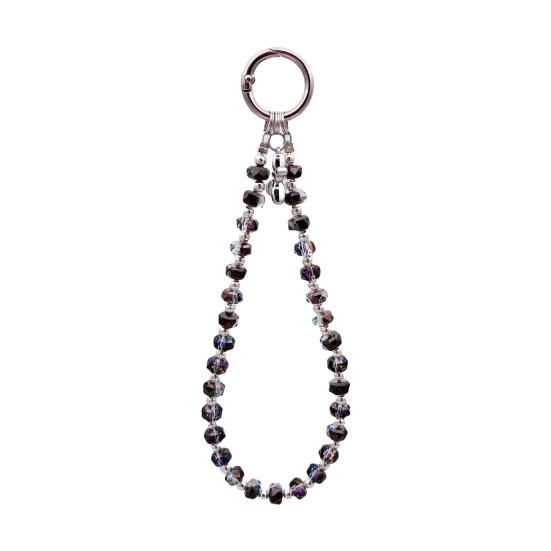 Ремешок для телефона из искусственного хрусталя со съемной цепочкой Гламурный шнурок для телефона и шарм для кошелька Регулируемая цепочка на запястье Модный кулон Аксессуар для сумки