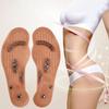 Magnetic Insoles Slimming Therapy for Weight Loss Massage Foot Care Shoes Mat Pad Brown Insole Soles