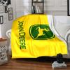 1Pc John Deere Logo Blanket Soft And Comfortable Casual Warm Camping Travel Christmas Halloween Xmas Gift M928882