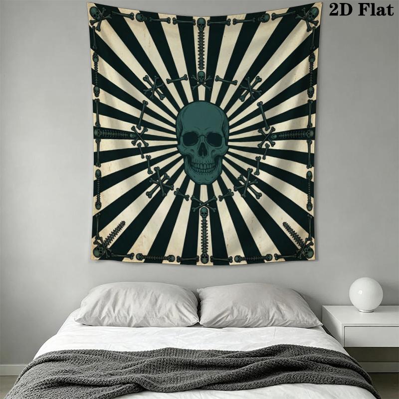 Skull Wall Tapestry Aesthetic Wall Hanging Printed Fabric Blanket Decorative Tapestries for Bedroom Living Room Home Decor