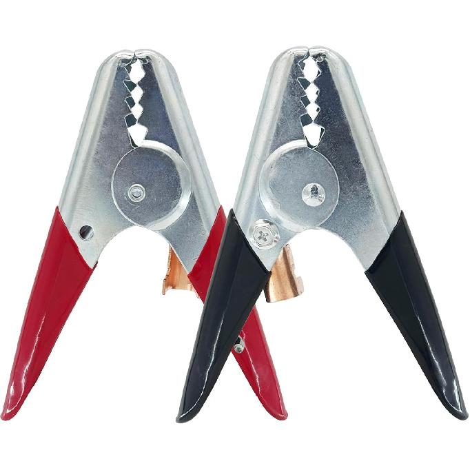 Ampper Replacement Jumper Cable Clamps, 1100A Heavy Duty Car Battery Clamp Ends For Jumper Cables, Jump Starter, Charging And Testing (1 Pair)
