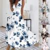 Women Boho Floral Maxi Vest Dress Ladies Summer Beach Holiday Swing Sundress