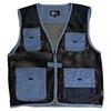 Denim Mesh Vest Heat Fishing for Mountain Casual Vest [VITTORIA] (Blue, L) Lightweight, Breathable, Protection, Outdoor, Camping, Fishing, Vest,