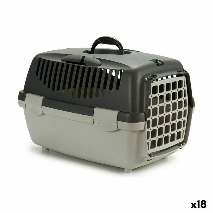 Transport Cage - Stefanplast - Anthracite - 33 X 30 X 47 Cm - Plastic - For Cat