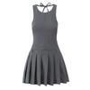 Motel American Vintage Gyaru Preppy Sleeveless Backless Dress Slim Fit Slimming Backless Pleated Black Dress
