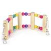Wood Pet Parrot Suspension Bridge Climbing Toy Bending Freely Playing Supply6x18cm