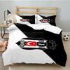 Besiktas Istanbul Football Club 3PCS Bedding set,Ideal for 1pc Duvet Cover And 2pcs Pillowcases Perfect for Fan gift,Ideal for Bedroom, Dormitory