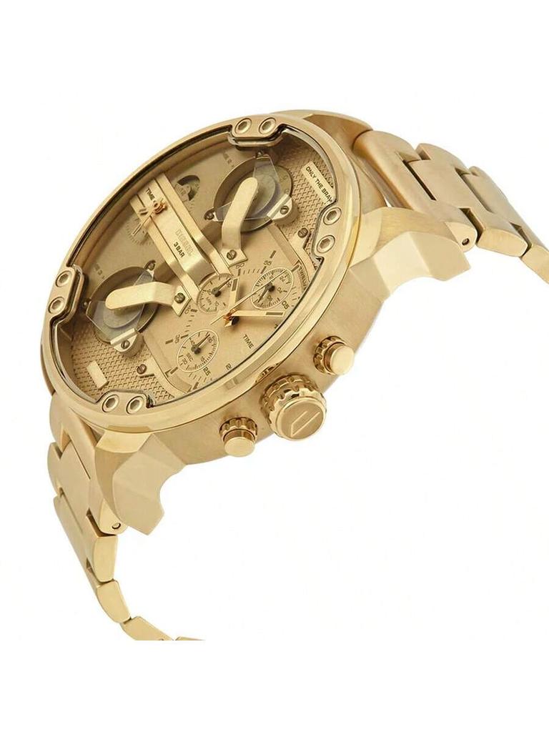 Diesel Мужской хронограф с несколькими часовыми поясами и большим 57-мм циферблатом – эффектный аксессуар для вечернего выхода, уличного стиля и путешествий – DZ7399