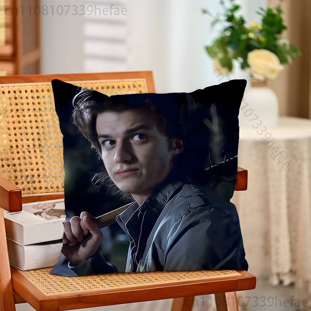JJoe Keery Singer Funny Pillow Case Antidustmite Pillowcase Invisible Zipper Silky Short Plush Sofa Cushion Cover