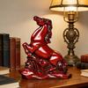 Feng Shui Horse Statue 2026 Year of The Horse Wooden Figurine for Prosperity Success Positive Energy Office Desk Decor Wealth Luck Zodiac Ornament