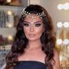 Handmade Rhinestone Bridal Headpiece: Wedding Hair Accessory & Forehead Chain