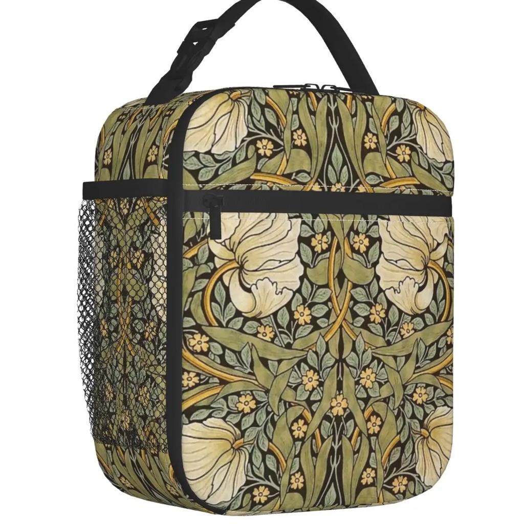 William Morris Vintage термоизолированные сумки для ланча с цветочным текстильным узором переносной контейнер для ланча походная дорожная коробка для хранения еды