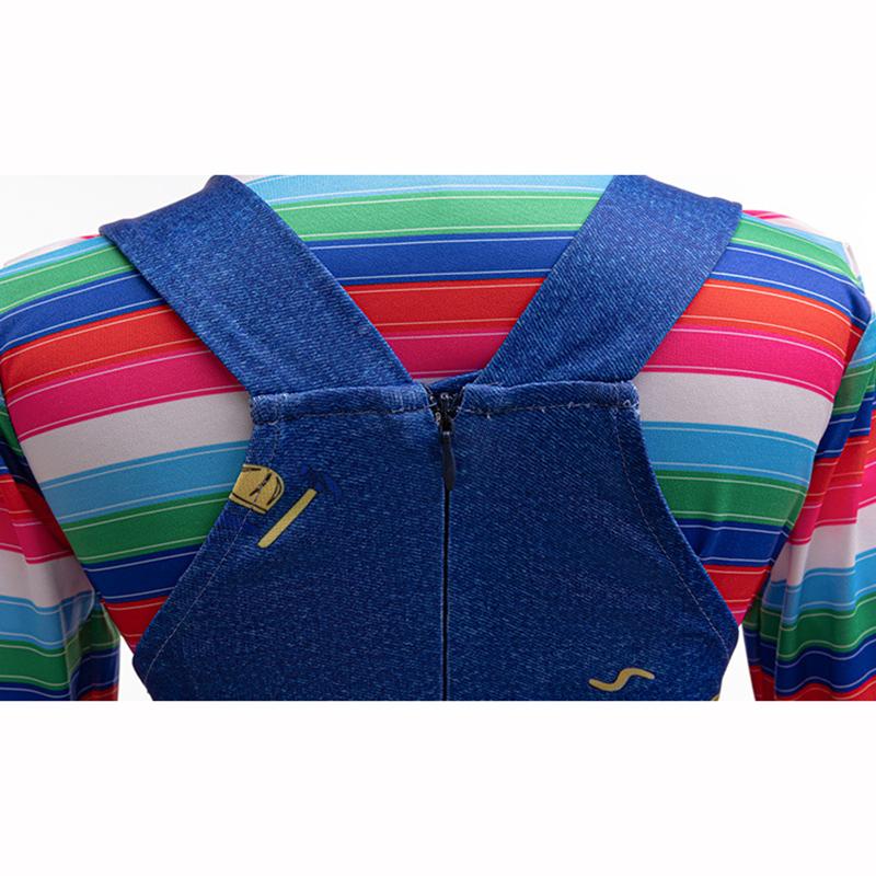 Платье девочки на Хэллоуин Чаки Комбинезоны для мальчиков Костюм Детская вечеринка Малыш Рождество