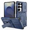 Slid Camera Shield Invisible Holder PC Hybrid TPU Phone Case For Galaxy S26 5G, Sliding Lens Cover Hidden Kickstand Anti-Scratch Protective Cover