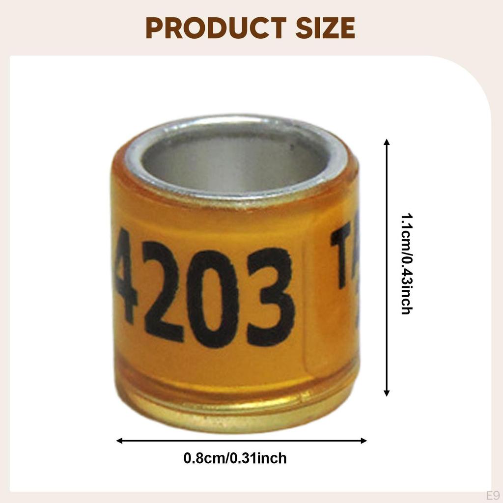 100 Алюминиевых идентификационных колец для голубей, горлиц, канареек, неразлучников и перепелов (2026).