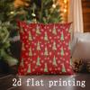 Home Decor Christmas Snowman Pattern Cushion Suitable For Sofa Bedroom Car Pillow Cover Cushion Rectangular Back Cushion