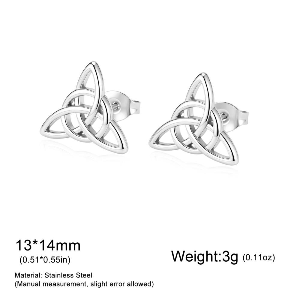 Xiaomi Skyrim Trinity Knot Stud Earrings Stainless Steel Triquetra Celtics Knot Earring for Women Irish Vintage Amulet Jewelry Gift