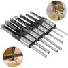 Professional Woodworking Positioner Auger Bit Guide HSS Square Hole Drill Steel Mortising Drilling