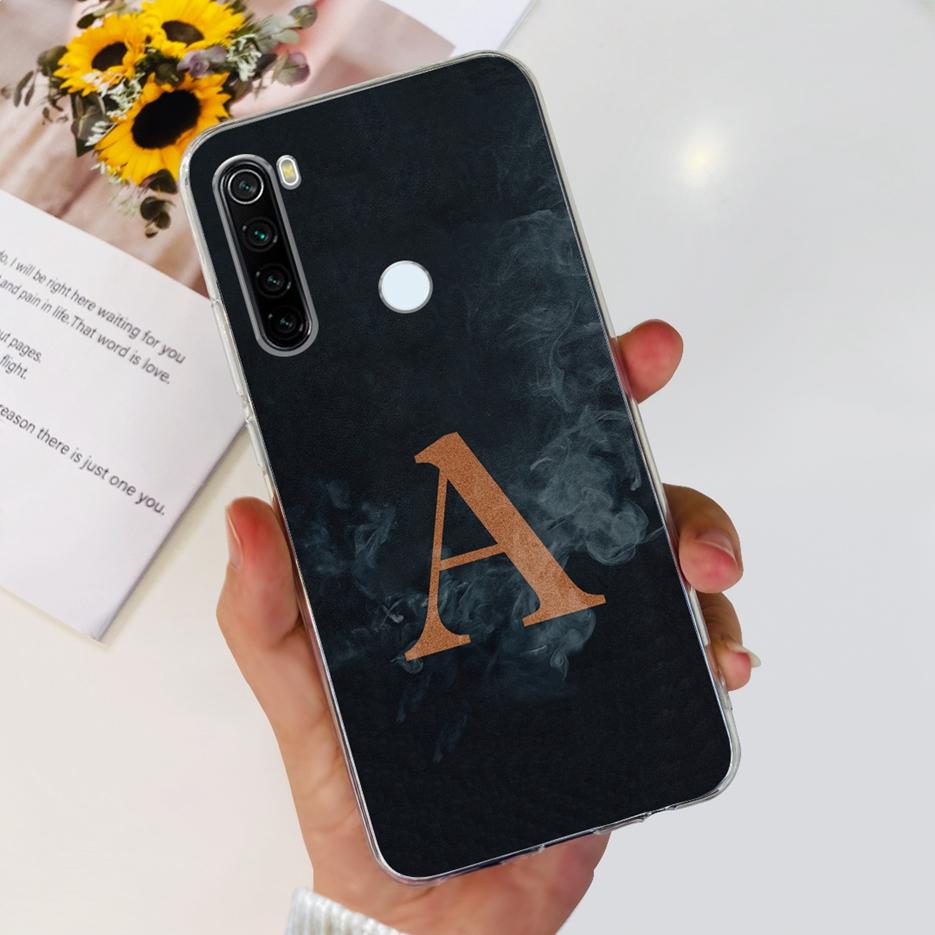 For Xiaomi Redmi Note 8 2021 Case Note 8T New 26 Letters Cover Soft Silicone Phone Case For Xiaomi Redmi Note 8 Pro Note8 Bumper